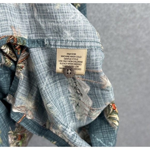 Foundry Men's Island Palm Tree Short Sleeve Button Down Shirt Size 2XLT - Picture 6 of 7